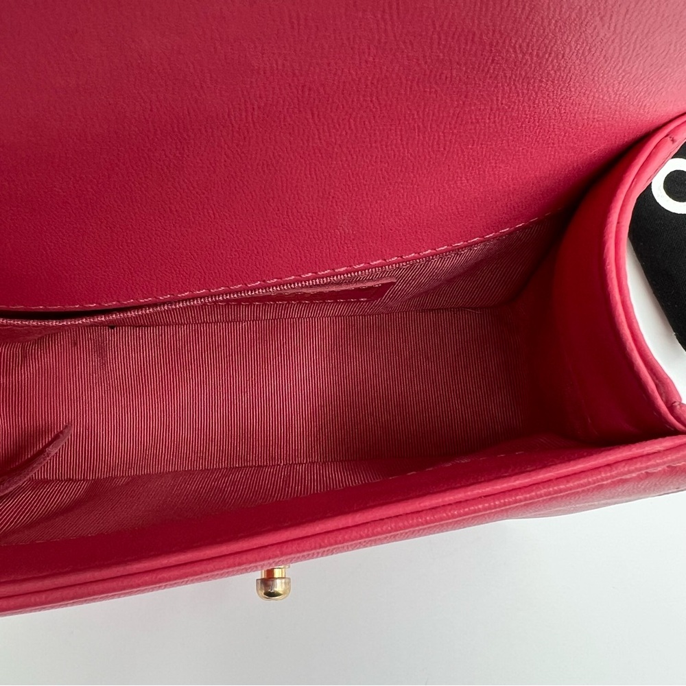 Chanel boy mini shoulder bag ❤️pink lambskin - Picture 9 of 11